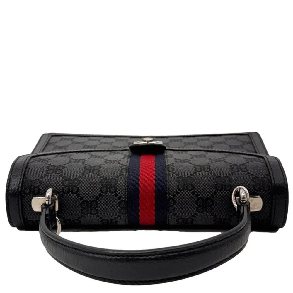 Gucci  X BALENCIAGA The Hacker Project BB Supreme Monogram Canvas Shoulder Bag - Picture 8 of 11